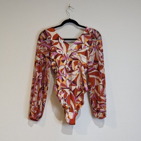 G by Giuliana Jet Set G One-Piece UPF 50 Mesh Sleeve Swimsuit 817-978 NWOT - Picture 13 of 14